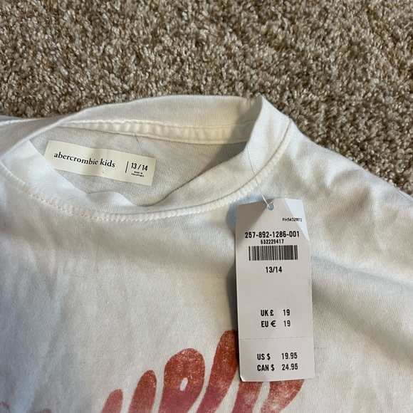 Abercrombie kids - girls long sleeve Tshirt - size 13/14. NWT. - Picture 2 of 3